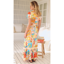 SUN LOUNGER PRINT TABITHA MAXI DRESS JAASE