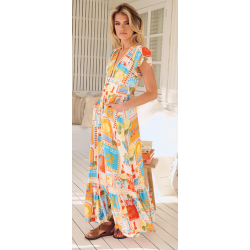 SUN LOUNGER PRINT TABITHA MAXI DRESS JAASE