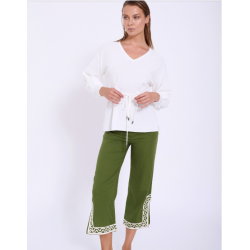 Pantalón bordado con relieve SKATÏE