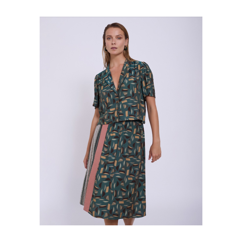Sobrecamisa estampado geométrico SKATÏE