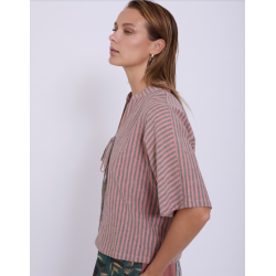 Camisa rayas cuello mao SKATÏE