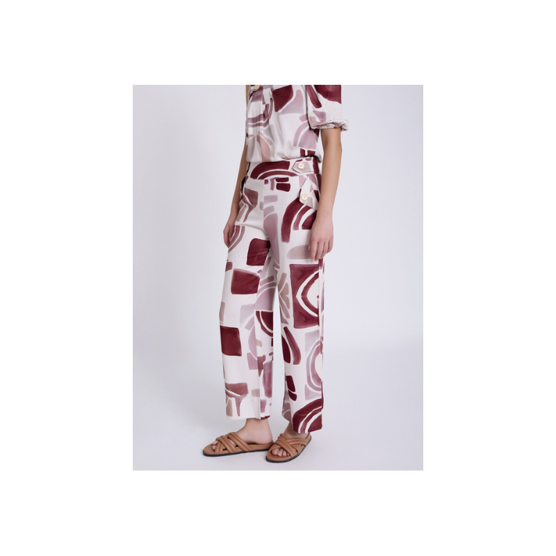 Pantalón tencel estampado geométrico SKATÏE
