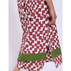 Vestido largo algodón cuadrados SKATÏE