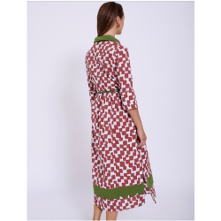 Vestido largo algodón cuadrados SKATÏE