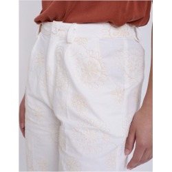 Pantalón de algodón bordado suizo SKATÏE