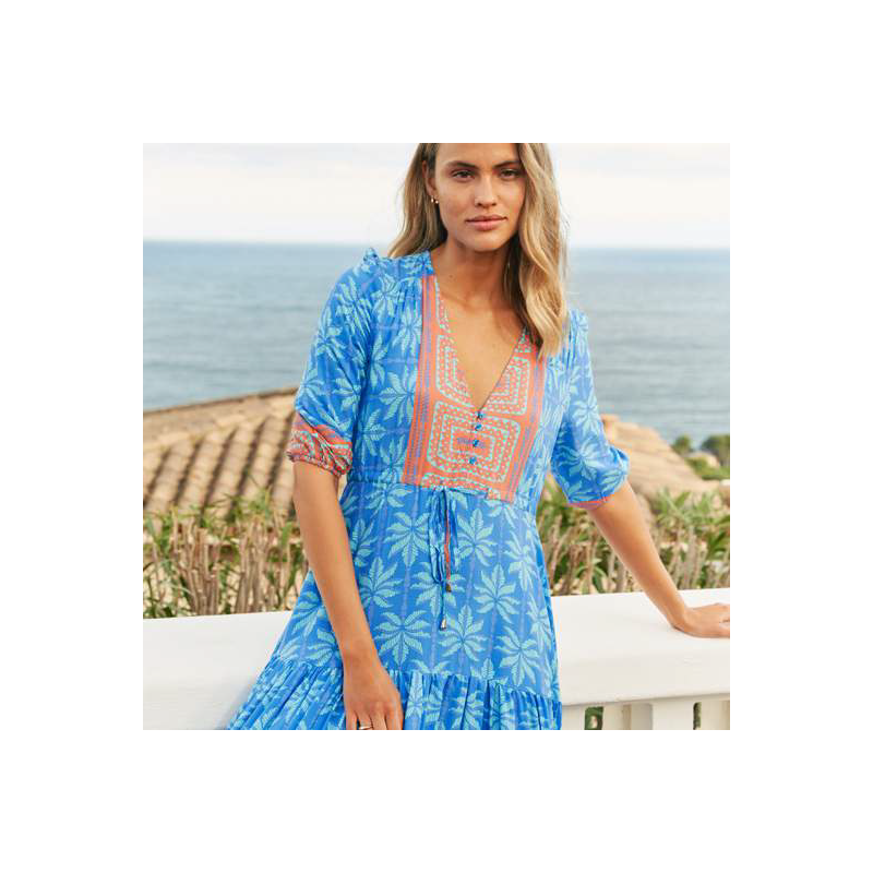 PALM COVE PRINT TESSA MAXI DRESS JAASE