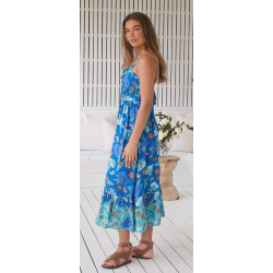 LOVE IN MIST PRINT NATALIA MIDI DRESS JAASE