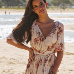 LOVE STORY PRINT DAHLIA MINI DRESS JAASE