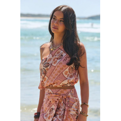 TAHITIAN PRINT ELKA CROP JAASE