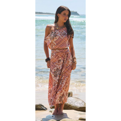 TAHITIAN PRINT ZIA WRAP SKIRT JAASE