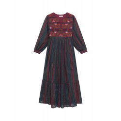 GYPSY SUN ISADORA DRESS BURGUNDY MAISON HOTEL