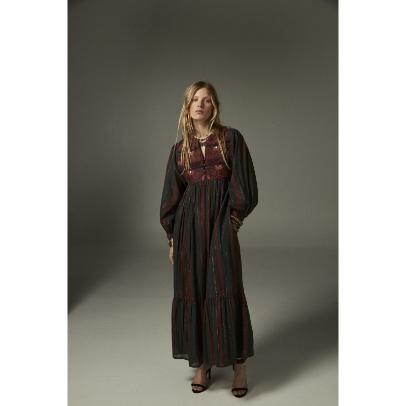 GYPSY SUN ISADORA DRESS BURGUNDY MAISON HOTEL
