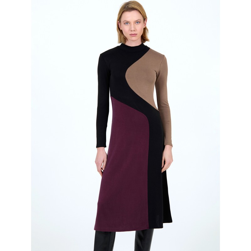 Vestido midi tricolor SKATÏE