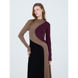 Vestido midi tricolor SKATÏE