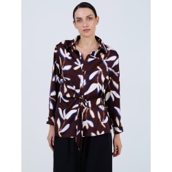 Blusa flores satinada SKATÏE