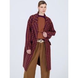 Abrigo jacquard pata de gallo SKATÏE