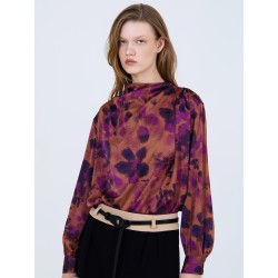 Blusa satinada flores SKATÏE