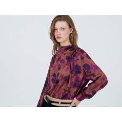 Blusa satinada flores SKATÏE