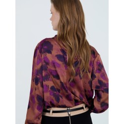 Blusa satinada flores SKATÏE