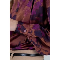 Blusa satinada flores SKATÏE