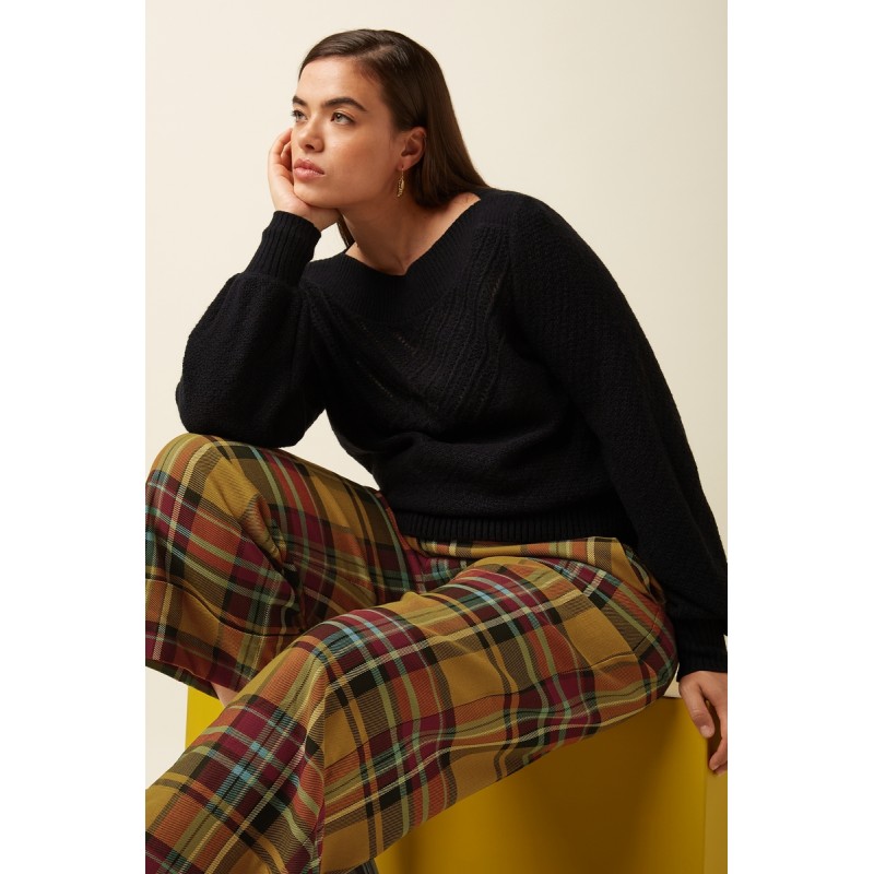 Federica Cuff Pants Caroll Check KING LOUIE