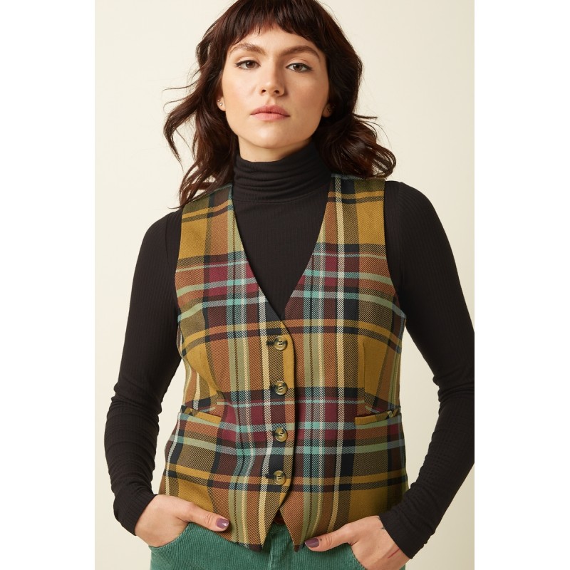 Bianca Gilet Caroll Check KING LOUIE