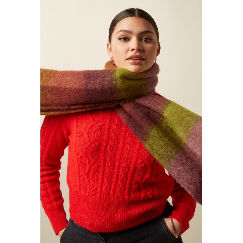 Check Scarf Multi KING LOUIE