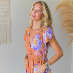 SERENDIPITY PRINT CARMEN MAXI DRESS JAASE