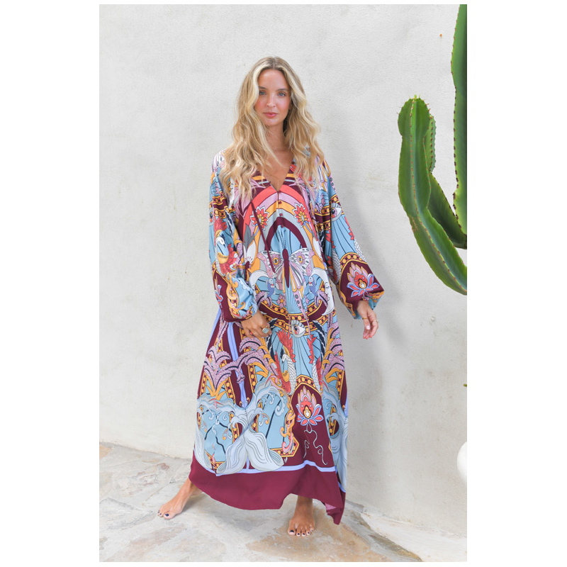 WILD HEARTS PRINT WINTER BREE MAXI JAASE