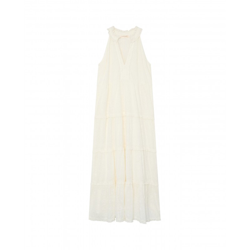 BLANC BOHÈME LUIGI SLEEVELESS DRESS CHALK MAISON HOTEL
