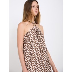 Vestido estampado halter SKATÏE