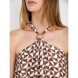 Vestido estampado halter SKATÏE