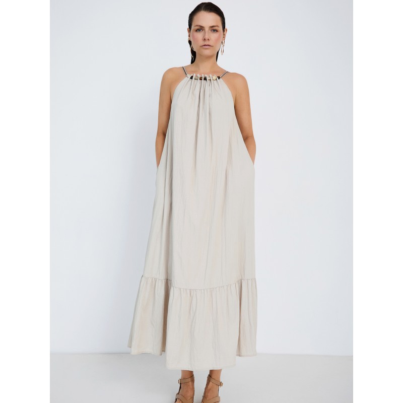 Vestido fluido pedreria SKATÏE