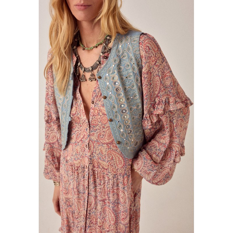 HALO MOON TREASURE VEST LIGHT AQUA MAISON HOTEL