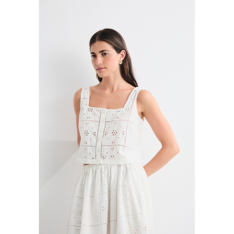 TOP TIRANTES ESCOTE CUADRADO ABOTONADO Mus&Bombon 49,95 €