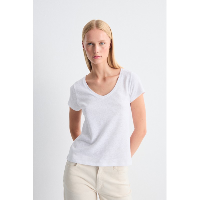 CAMISETA ESCOTE PICO MANGA CORTA Mus&Bombon