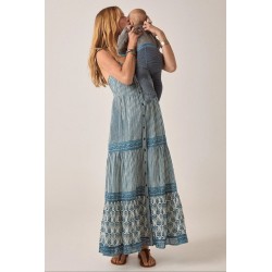MEDITERRANEAN STRIPES CRISTINA SLEEVELESS DRESS BLUE INK MAISON HOTEL