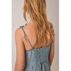 MEDITERRANEAN STRIPES CRISTINA SLEEVELESS DRESS BLUE INK MAISON HOTEL 139,95 €