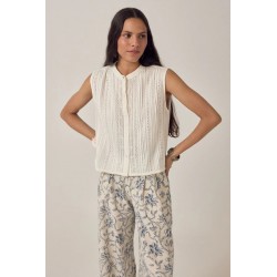 DENTELLE ORIANE TOP BLANC MAISON HOTEL